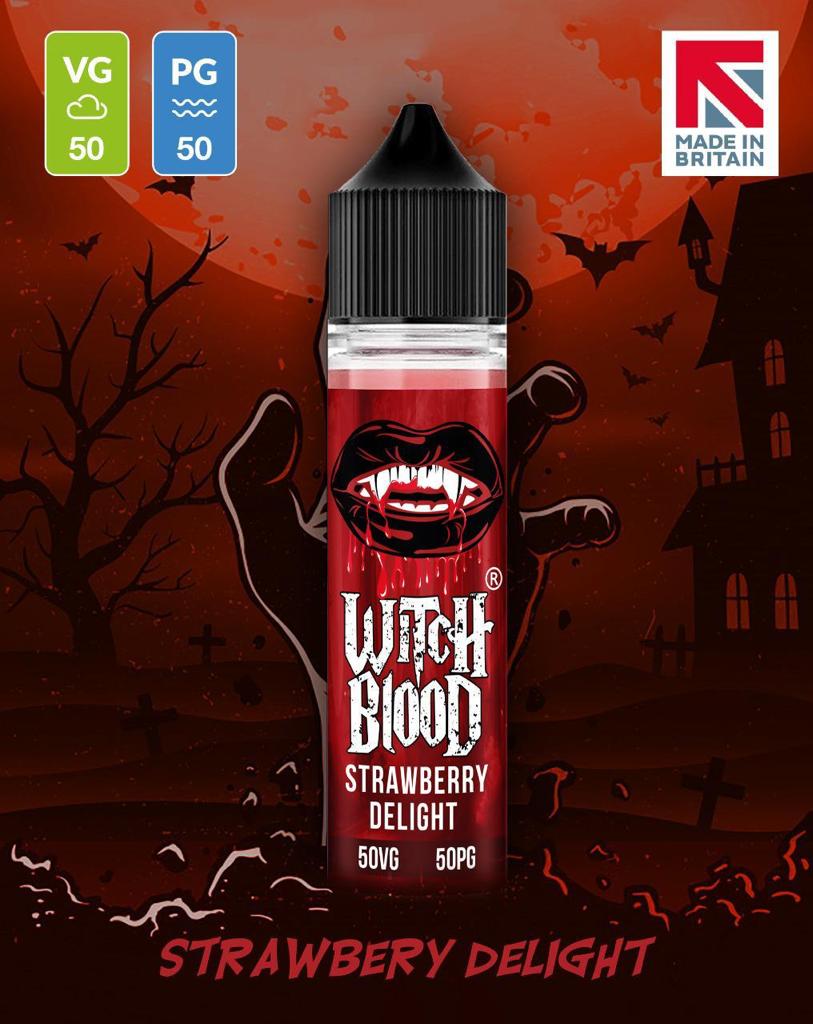 Strawberry Delight By Witch Blood 50ML E Liquid 50VG Vape 0MG Juice