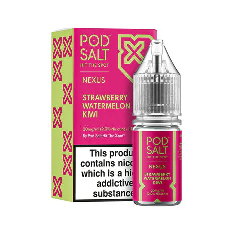 Strawberry Watermelon Kiwi By Pod Salt Nic Salts 5 x 10ML E Liquid 5/11/20MG