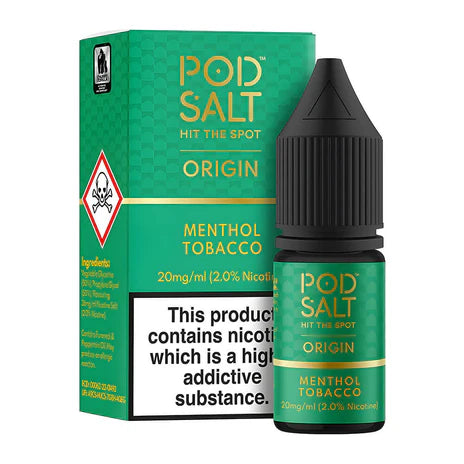 Menthol Tobacco By Pod Salt Nic Salts 5 x 10ML E Liquid 5/11/20MG
