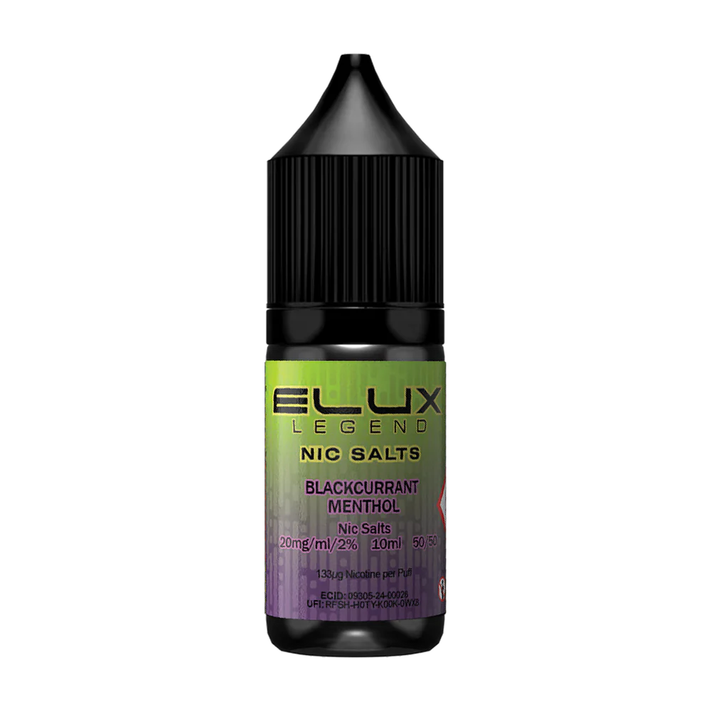 Blackcurrant Menthol By Elux Legend 10ML Nic Salt E Liquid 50VG Vape 10MG/20MG Juice