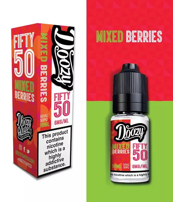 Mixed Berries - Doozy Vape Co. Fifty 50 | 10 x 10ML E Liquid | 50VG Vape Juice | All Strengths