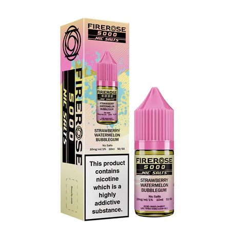 Strawberry Watermelon Bubblegum - Elux Firerose 5000 Nic Salt 10ML E Liquid 50VG Vape 10MG/20MG Juice