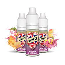 Rhubarb & Custard By Vape Simply 10ML E Liquid 50VG/50PG Vape Juice | All Strengths Available