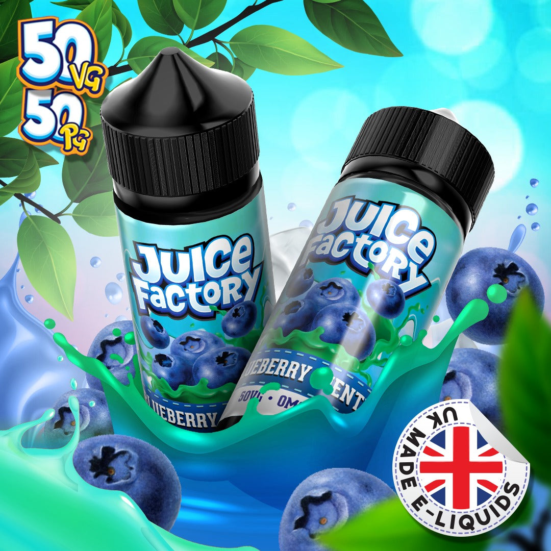Blueberry Menthol by Juice Factory. 100ML E-liquid, 0MG vape, 50VG/50PG juice
