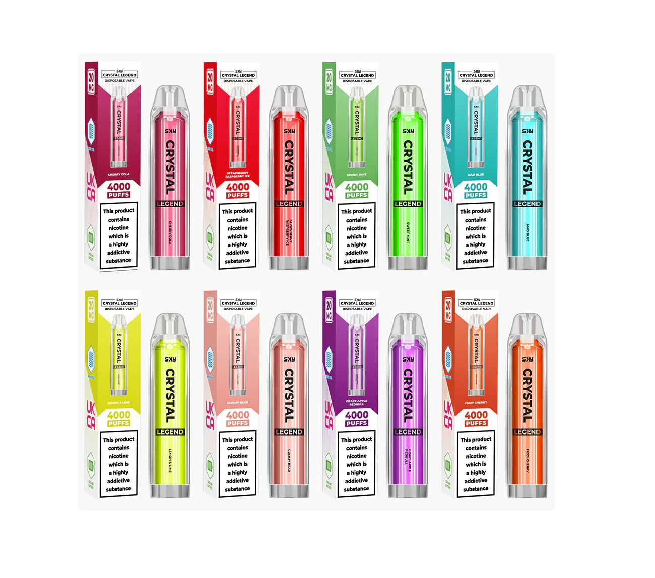 PRICE REDUCED Crystal Legend 4000 20MG/2% Disposable Vape