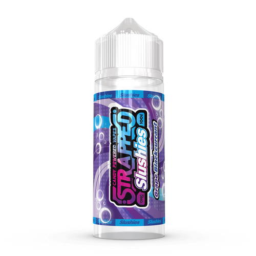 SLUSHIES - GRAPE BLACKCURRANT BY STRAPPED 100ML E LIQUID 70VG VAPE 0MG JUICE