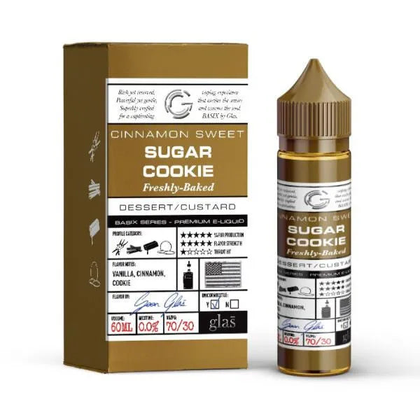 Sugar Cookie By Glas Basix 50ML E Liquid 70VG/30PG Vape 0MG Juice