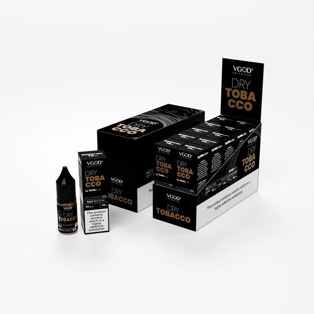 Dry Tobacco By VGOD SaltNicLabs Nic Salts 10 x 10ML E-Liquid 55VG Vape 10MG/20MG Juice