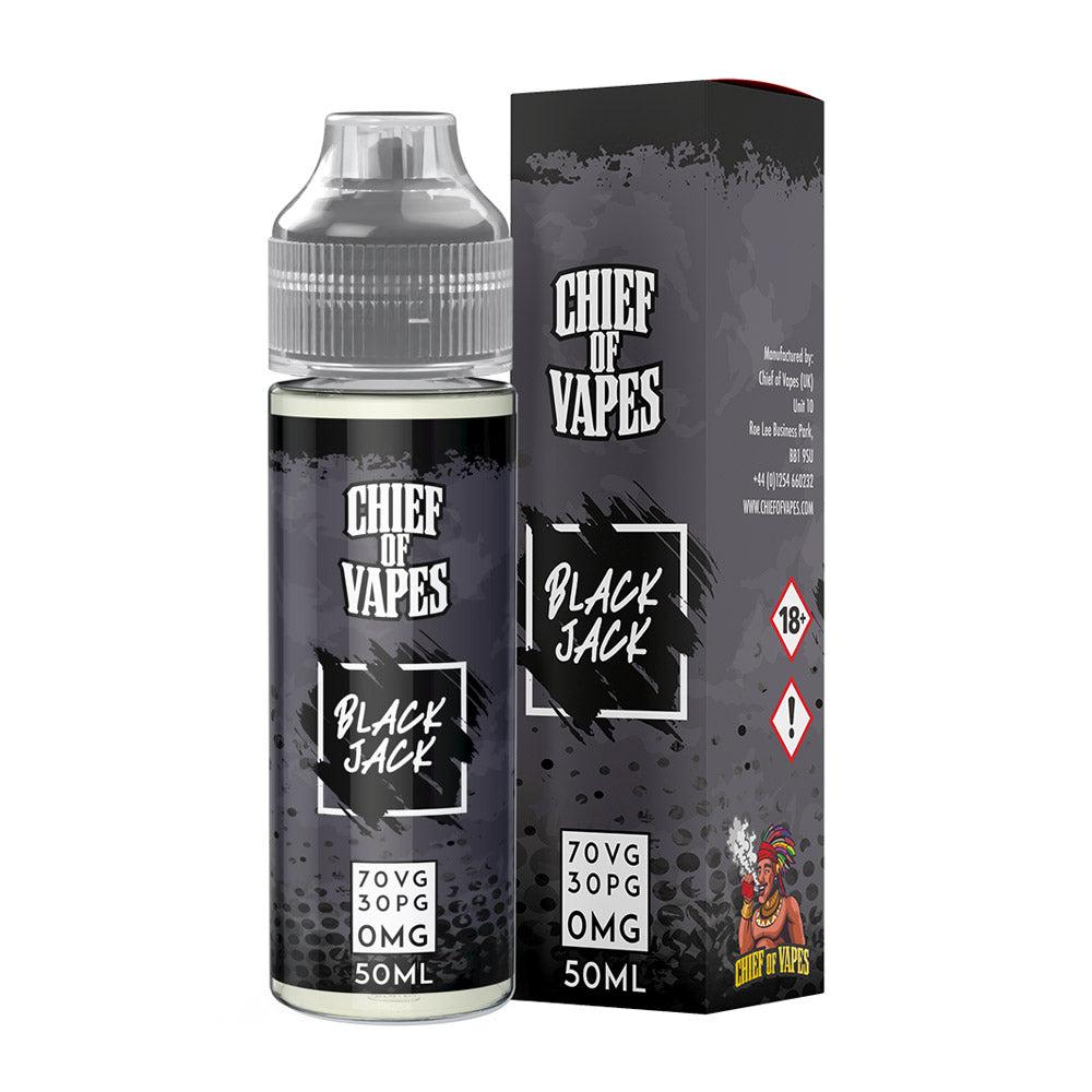 Chief Of Vapes BlackJack 50ml E Liquid Juice 70vg Vape Shortfill Subohm