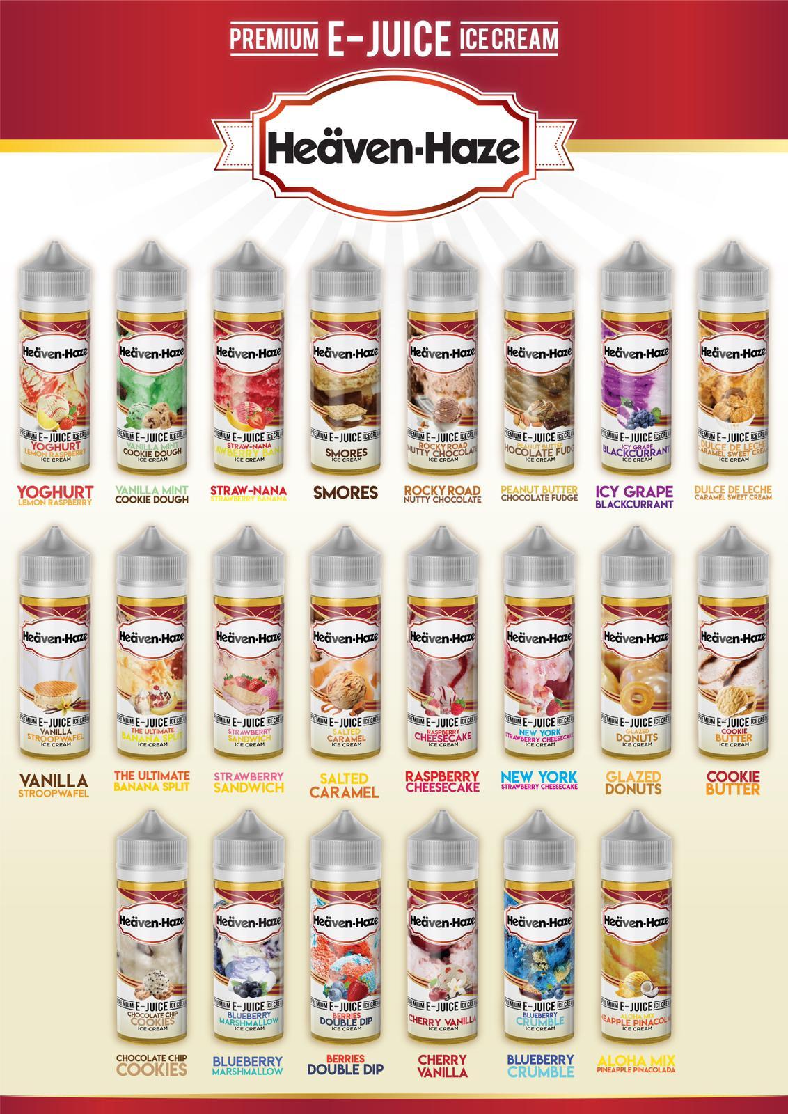 Salted Caramel Ice Cream By Heaven Haze 100ML E Liquid 70VG Vape 0MG Juice