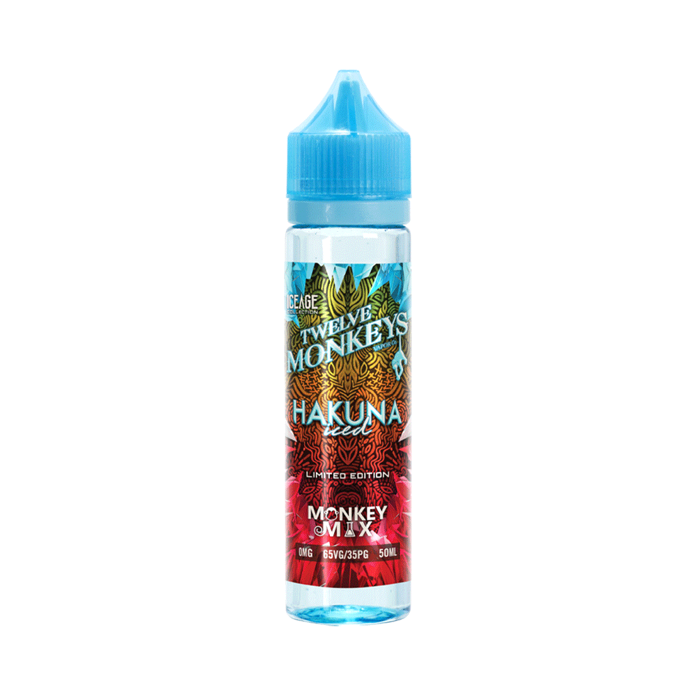 HAKUNA ICED E-LIQUID BY TWELVE 12 MONKEYS SHORTFILL 65VG 50ML 0MG