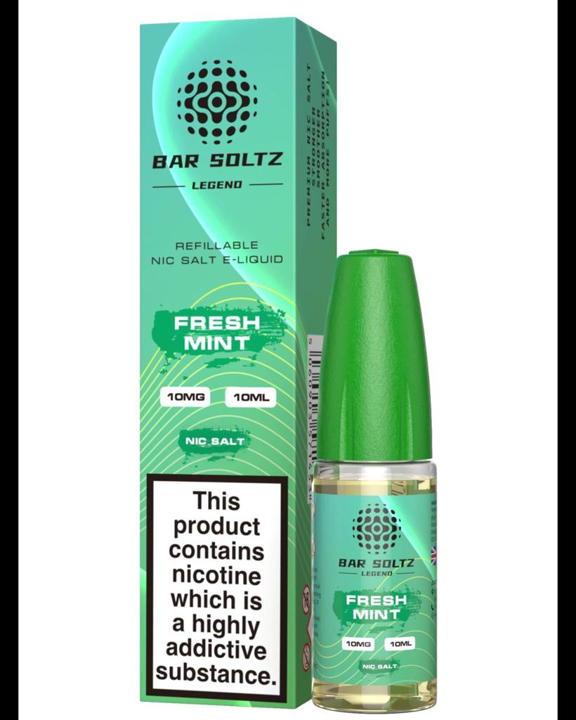 Fresh Mint By Bar Soltz Legend 10ML Nic Salt E Liquid 10MG/20MG Vape 50VG Juice