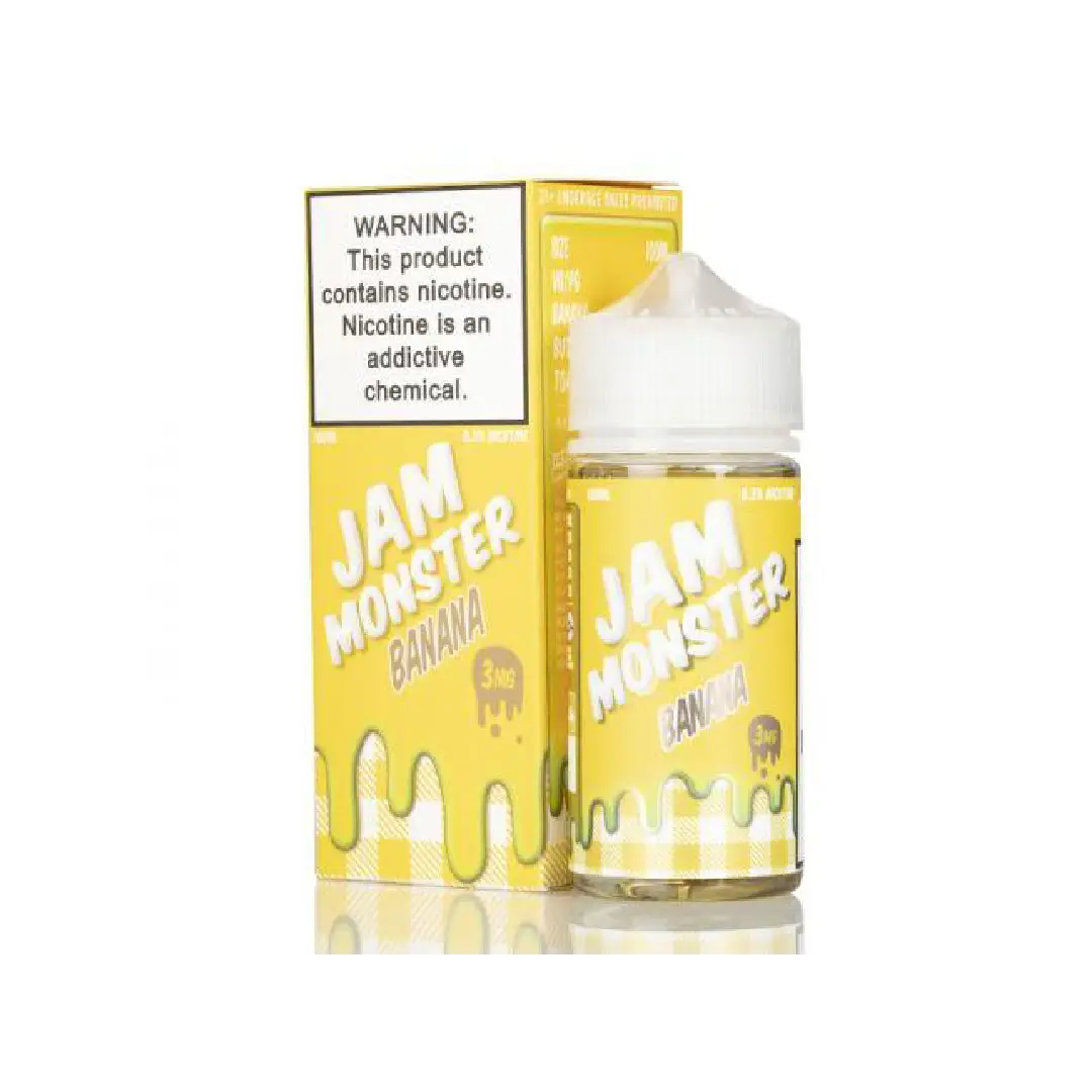 MONSTER VAPE LABS - JAM MONSTER BANANA 100ML E LIQUID 75VG VAPE JUICE