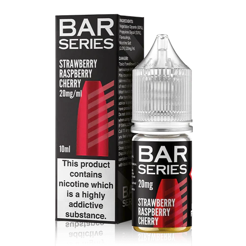 STRAWBERRY RASPBERRY CHERRY BAR SERIES NIC SALTS 5MG/10MG/20MG 10ML E-LIQUID - MULTIBUY OFFER