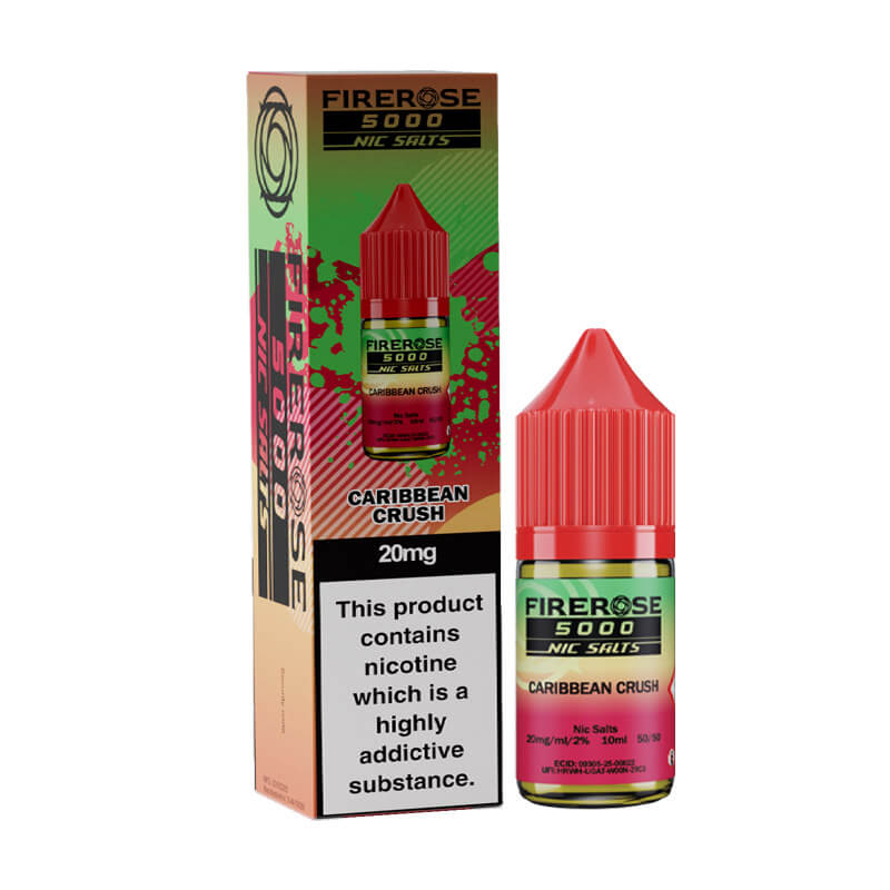 NEW FLAVOUR Caribbean Crush - Elux Firerose 5000 Nic Salt 10ML E Liquid 50VG Vape 10MG/20MG Juice