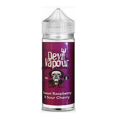 Saw Ass Sweet Raspberry & Sour Cherry by Devil Vapour 50ML E Liquid 70VG Vape 0MG Juice Shortfill