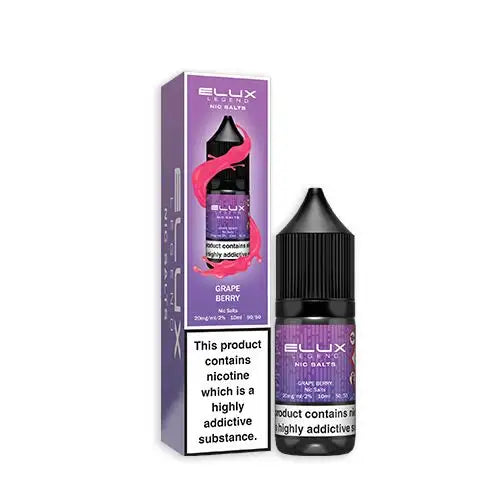 Grape Berry By Elux Legend 10ML Nic Salt E Liquid 50VG Vape 10MG/20MG Juice
