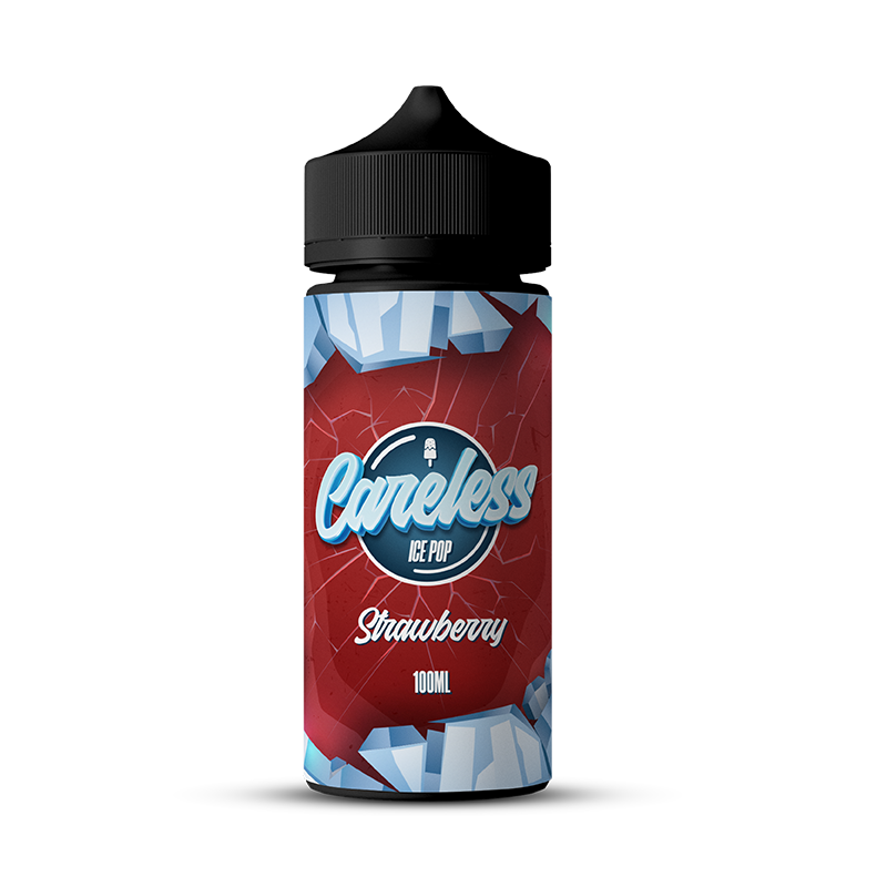 Ice Pop - Strawberry By Careless | 100ML E Liquid | 70VG Vape | 0MG Juice | Short Fill