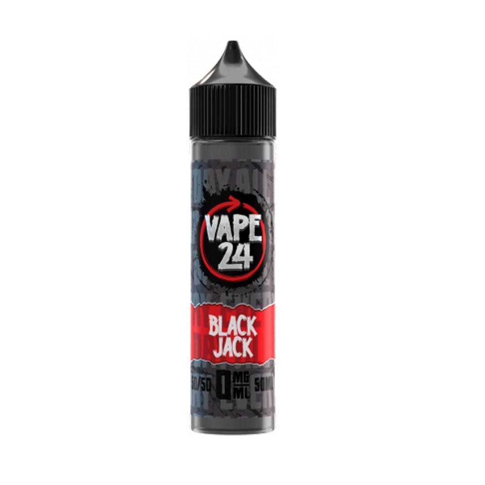 Black Jack By Vape 24, 50ML E Liquid, 50VG Vape, 0MG Juice
