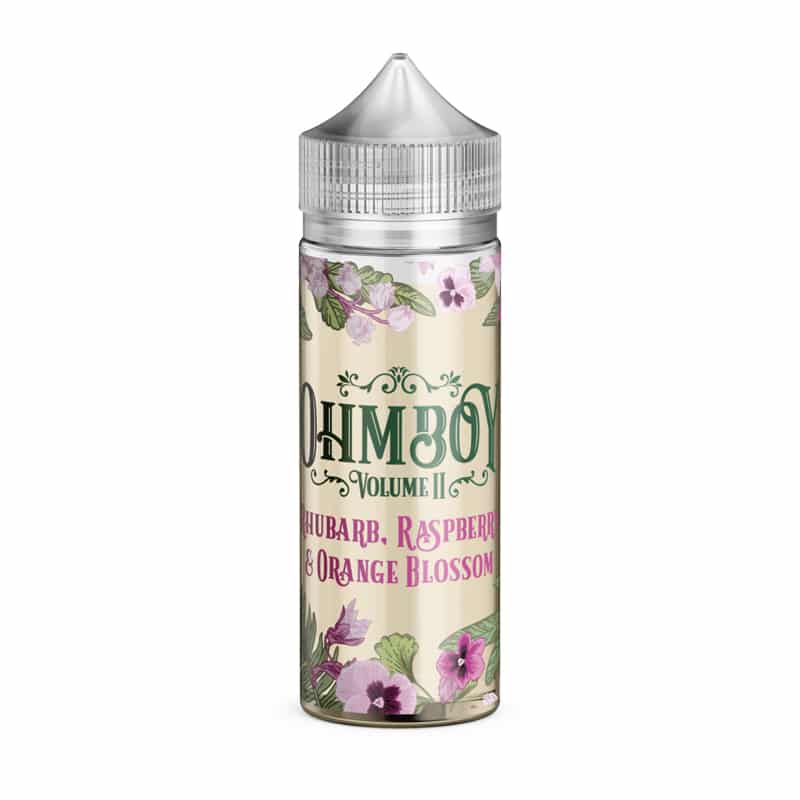 Rhubarb, Raspberry & Orange Blossom By Ohm Boy Volume II 100ML E Liquid 70VG Vape 0MG Juice