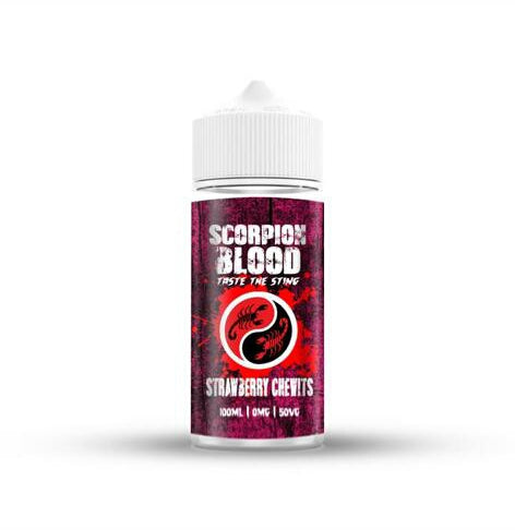 Strawberry Chewits By Scorpion Blood 100ML E Liquid 50VG/50PG Vape 0MG Juice