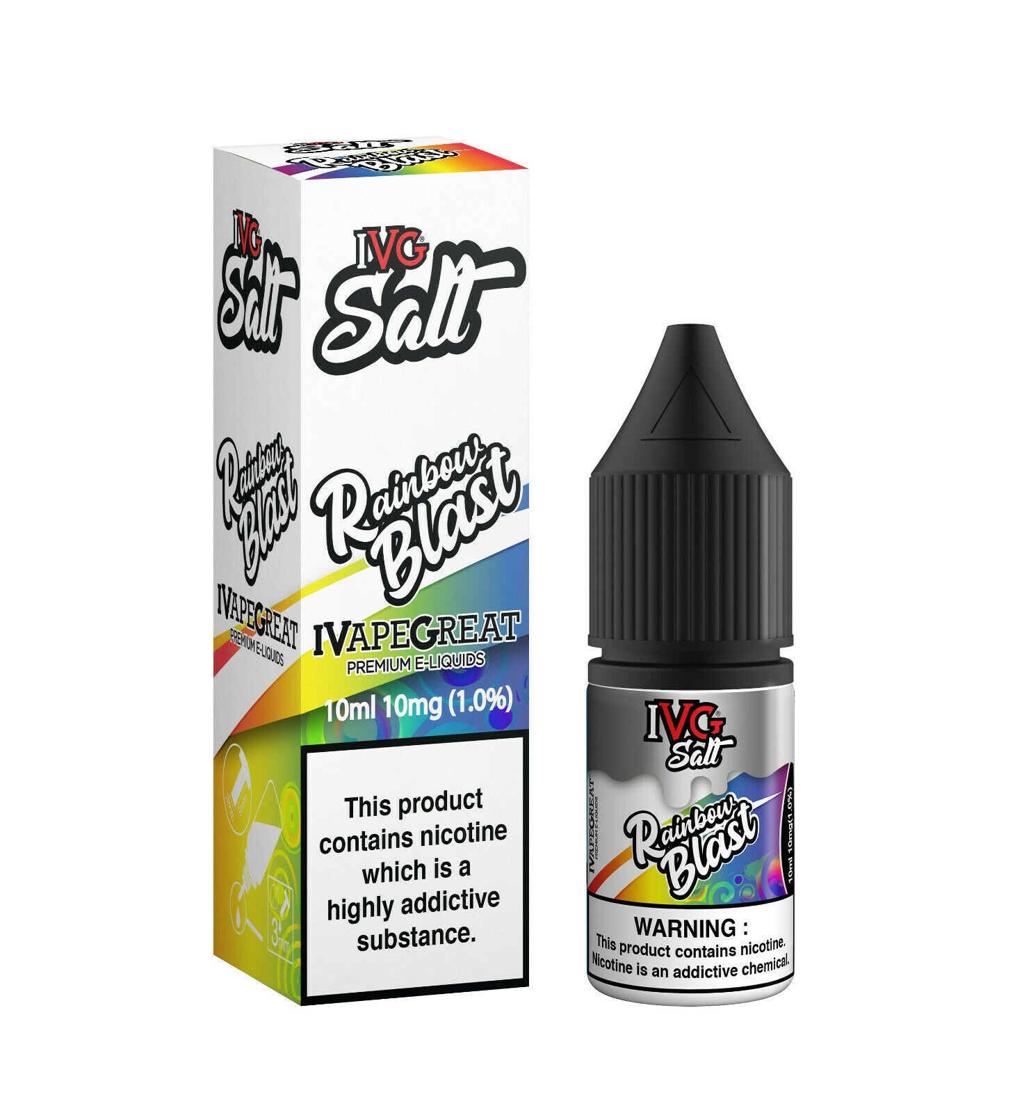 Rainbow Blast by IVG Nic Salt 10ML E Liquid 10MG/20MG Vape 50VG Juice
