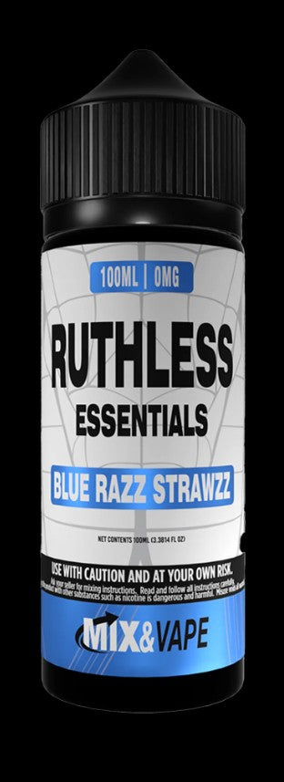 NEW FLAVOUR BLUE RAZZ STRAWZZ - RUTHLESS ESSENTIALS 100ML E-LIQUID 70VG/30PG 0MG JUICE SHORTFILL