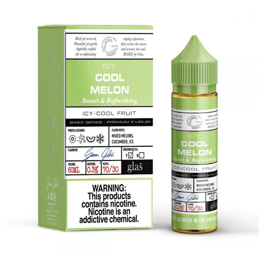 Cool Melon By Glas Basix 50ML E Liquid 70VG/30PG Vape 0MG Juice