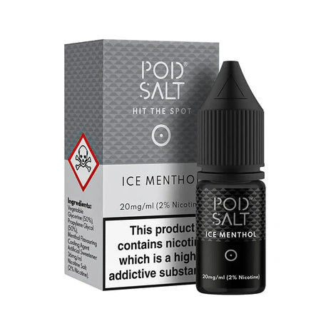 Ice Menthol By Pod Salt Nic Salts 5 x 10ML E Liquid 5/11/20MG