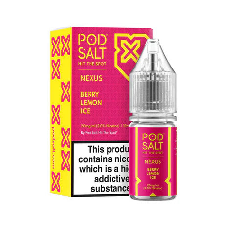 Berry Lemon Ice By Pod Salt Nic Salts 5 x 10ML E Liquid 5/11/20MG