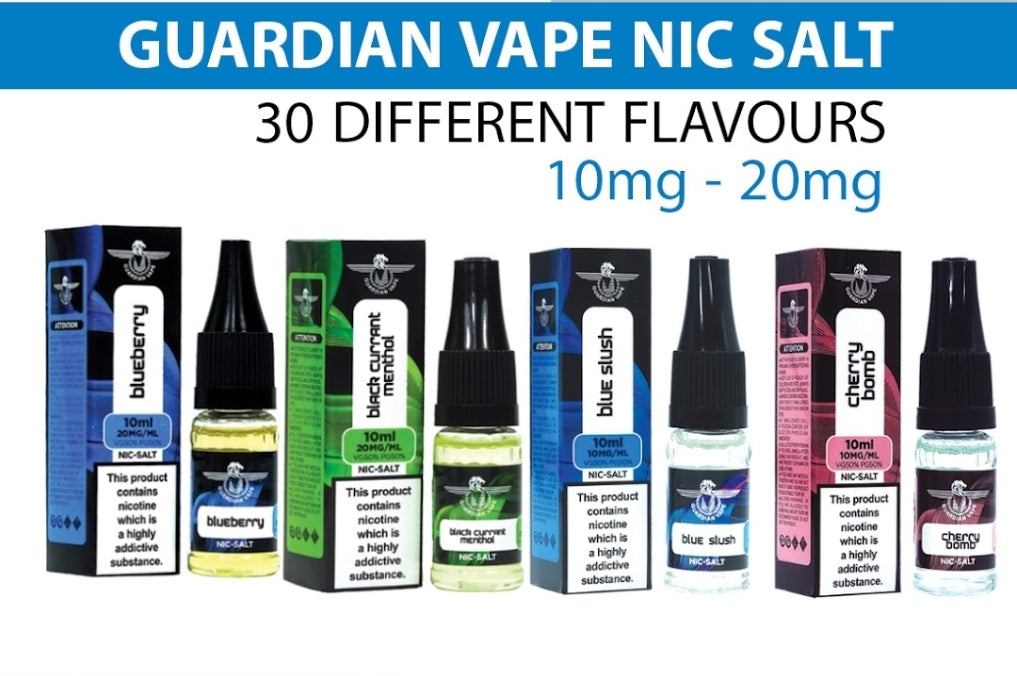 Guardian Vape Nic Salts 10 x 10ML E Liquid 50VG Vape 10MG/20MG Juice