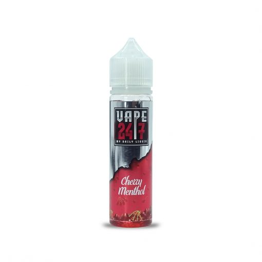 Cherry Menthol By Vape 247, 50ML E Liquid 70VG Vape 0MG Juice