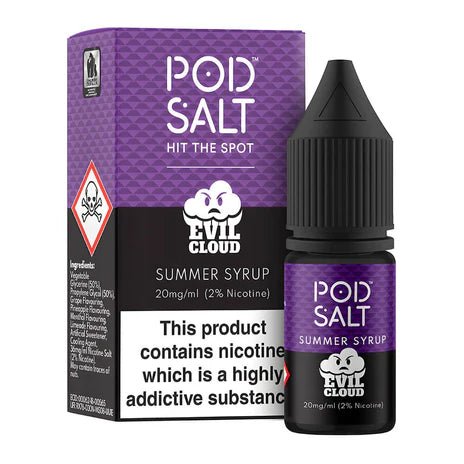 Summer Syrup Evil Cloud By Pod Salt Nic Salts 5 x 10ML E Liquid 5/11/20MG