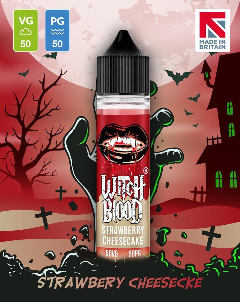 Strawberry Cheesecake By Witch Blood 50ML E Liquid 50VG Vape 0MG Juice