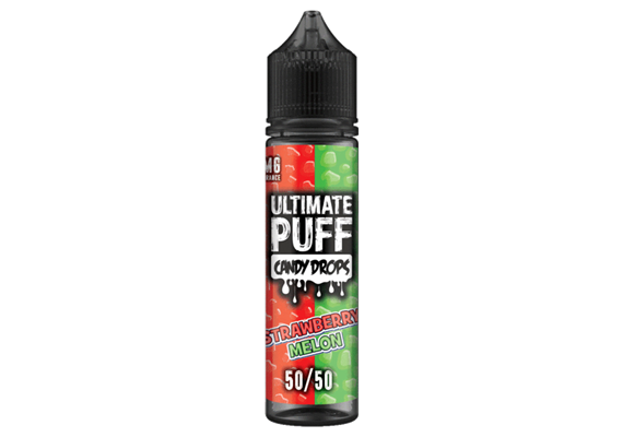 Strawberry Melon Candy Drops by Ultimate Puff, 50ML E-liquid, 0MG Vape, 50VG Juice