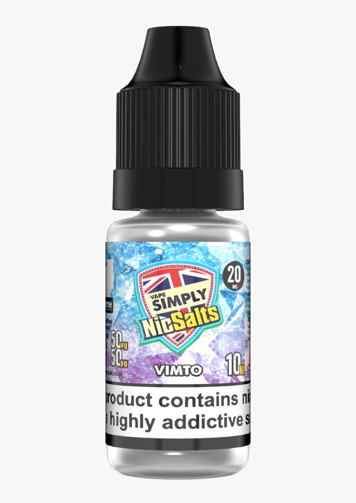 Vimto by Vape Simply Nic Salts, 10ML E Liquid, 50VG Vape, 10MG/20MG Juice