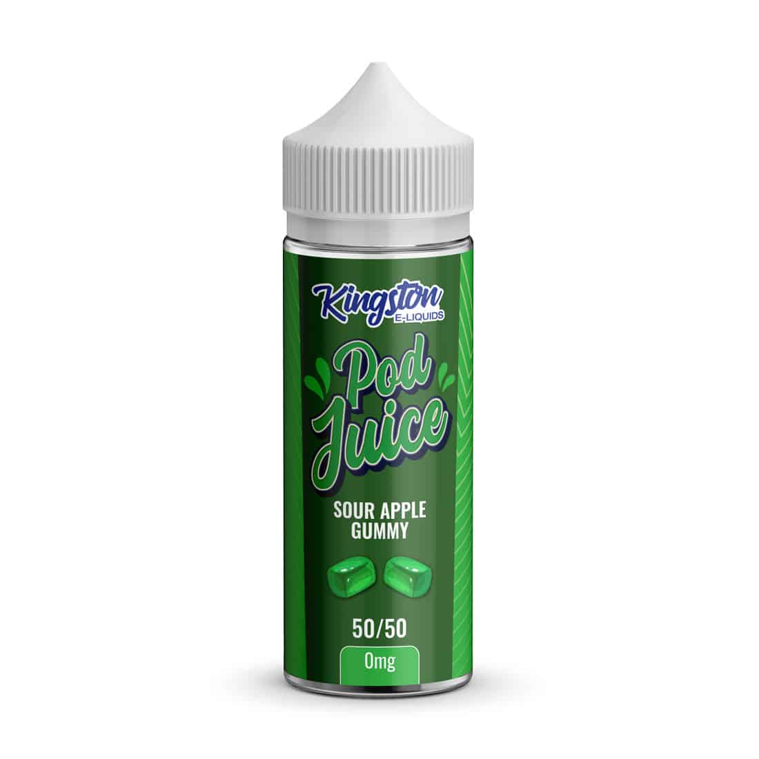 Sour Apple Gummy - Kingston Pod Juice 100ML E Liquid 50VG/50PG Vape 0MG Juice