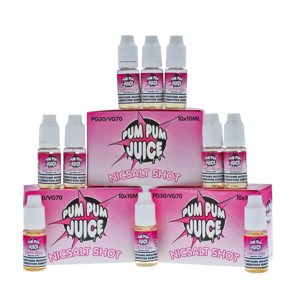 Pum Pum 18mg Nic Salt Shot 70vg 30pg - X5/X10/X25 - Multibuy