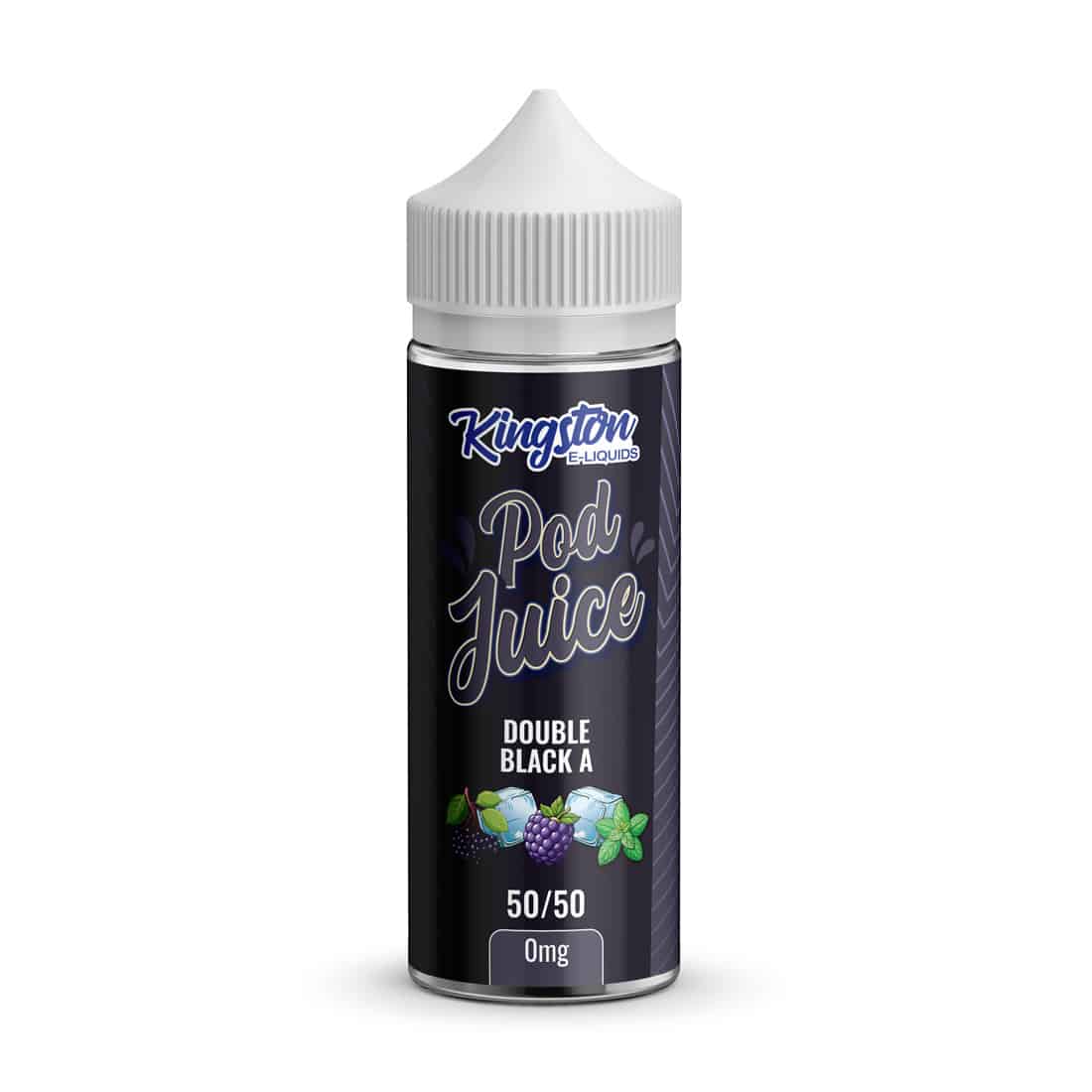 Double Black A - Kingston Pod Juice 100ML E Liquid 50VG/50PG Vape 0MG Juice