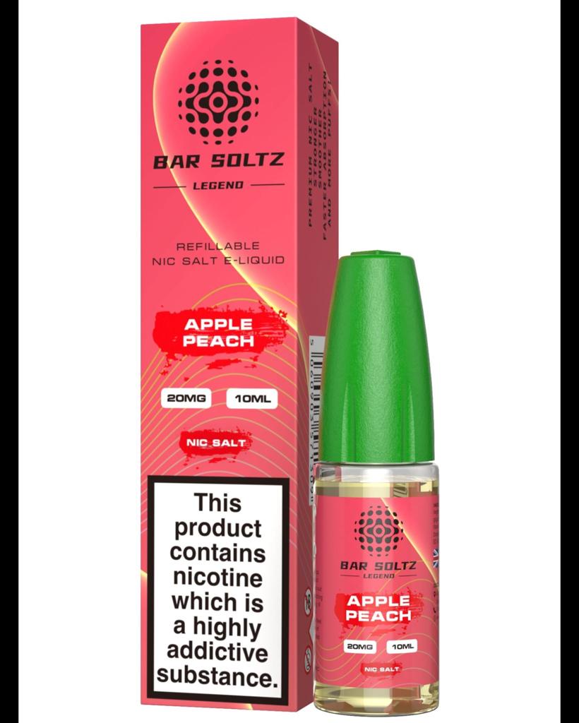 Apple Peach By Bar Soltz Legend 10ML Nic Salt E Liquid 10MG/20MG Vape 50VG Juice