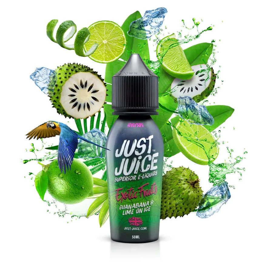 Guanabana & Lime On Ice - Just Juice 50ML E Liquid 70VG Vape 0MG Juice