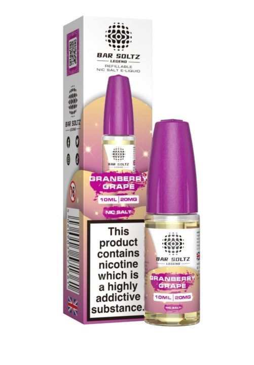 Cranberry Grape By Bar Soltz Legend 10ML Nic Salt E Liquid 10MG/20MG Vape 50VG Juice