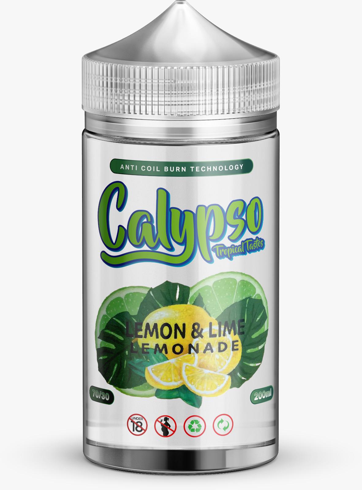 Lemon & Lime Lemonade by Calypso, 200ML E Liquid, 70VG Vape, 0MG Juice