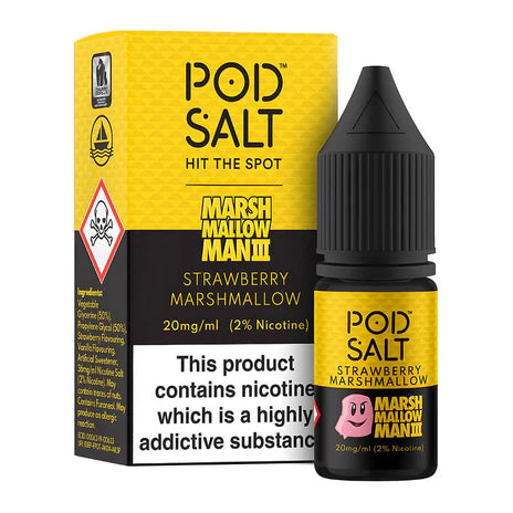 Strawberry Marshmallow Man 3 By Pod Salt Nic Salts 5 x 10ML E Liquid 5/11/20MG