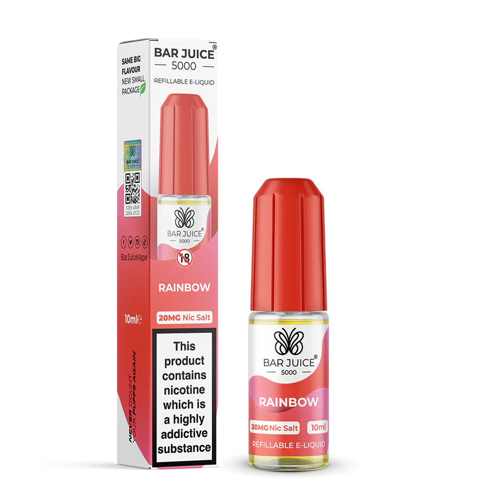 NEW FLAVOUR Rainbow By Bar Juice 5000 Nic Salt 10ML E Liquid 50VG Vape Juice