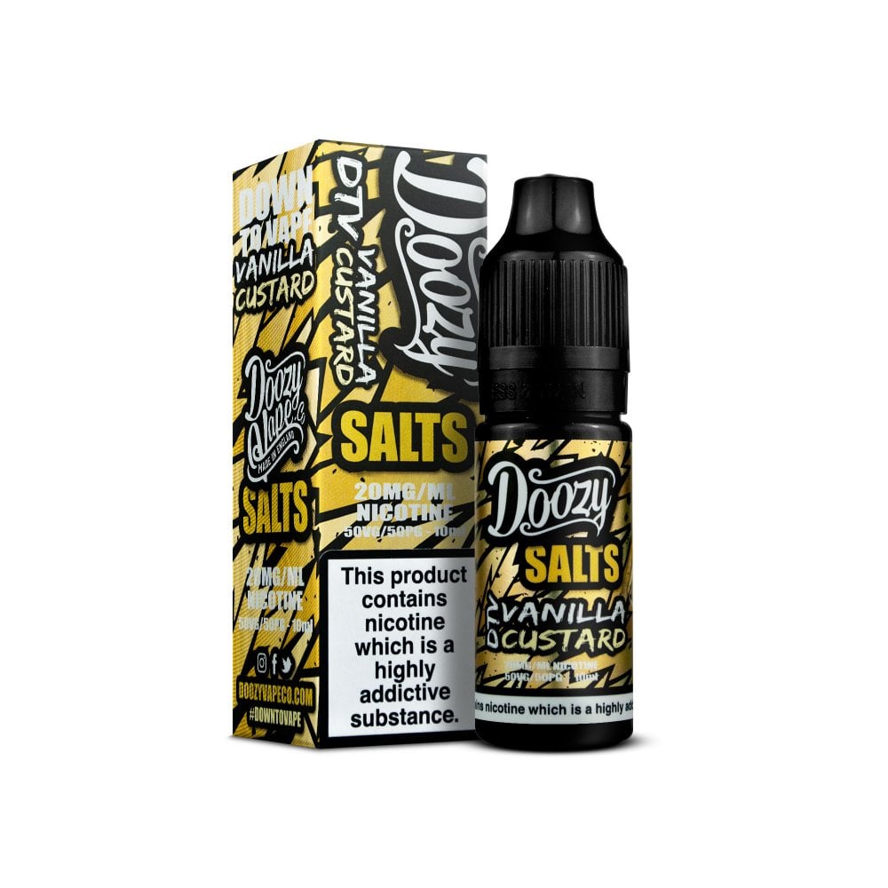 Vanilla Custard By Doozy Nic Salts 10ML E Liquid 50VG Vape 10MG/20MG Juice