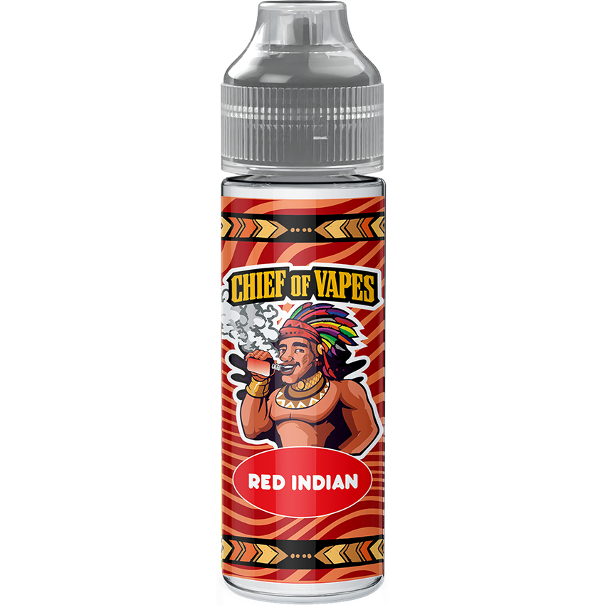 Chief Of Vapes Red Indian 50ml E Liquid Juice 70vg Vape Shortfill Subohm