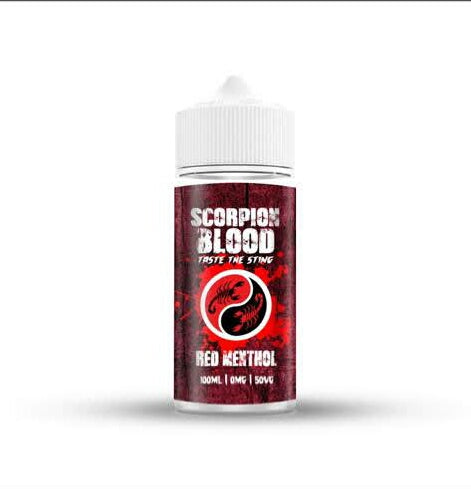 Red Menthol By Scorpion Blood 100ML E Liquid 50VG/50PG Vape 0MG Juice