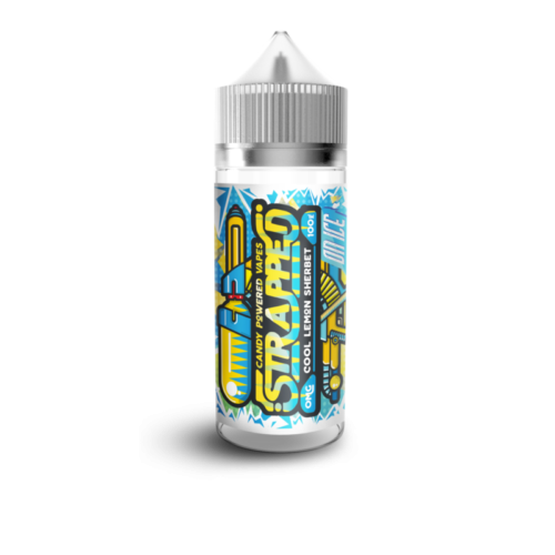 COOL LEMON SHERBET ON ICE BY STRAPPED E-LIQUID 100ML SHORTFILL 70VG VAPE