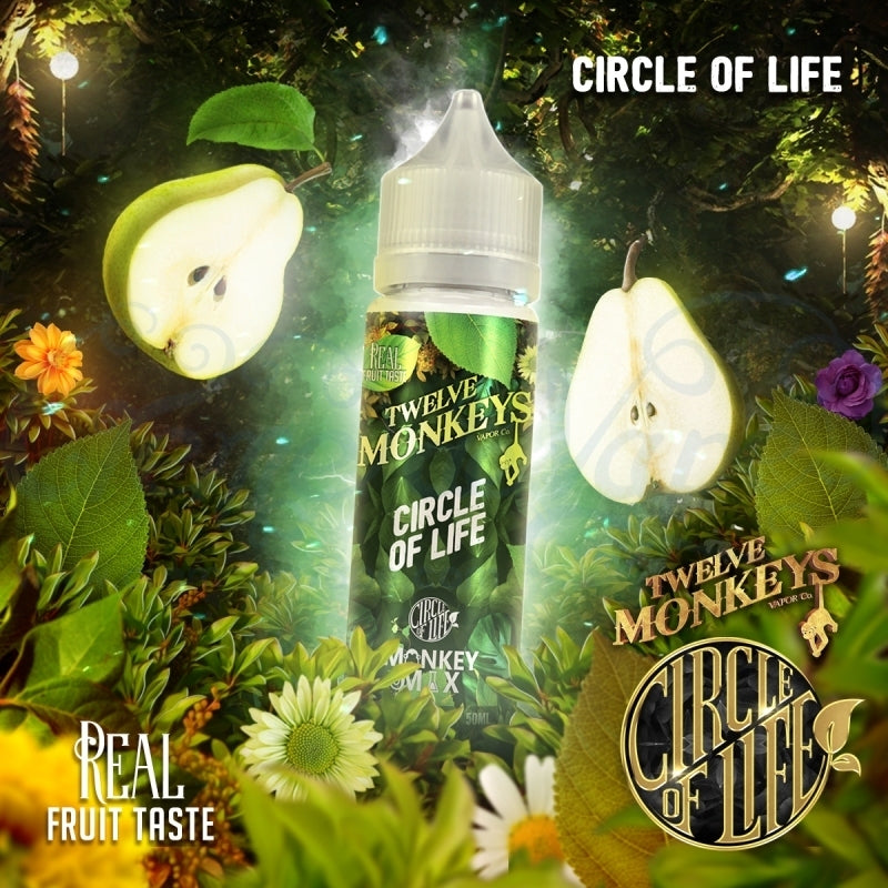 CIRCLE OF LIFE E-LIQUID BY TWELVE 12 MONKEYS SHORTFILL 65VG 50ML